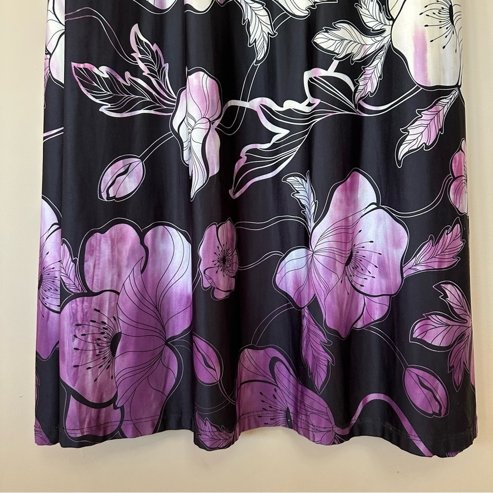 Vintage Y2K Women XL Wet Seal Maxi Dress Halter Tropical Floral 90’s Hawaiian - Picture 3 of 7